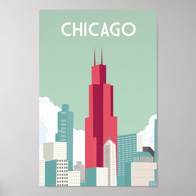 Chicagoreseaffisch Poster (Framsidan)