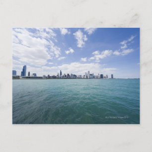 ChicagoSkyline från Sjö Michigan, Illinois Vykort