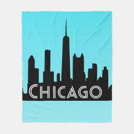 Chicagoskylinillustration Fleecefilt