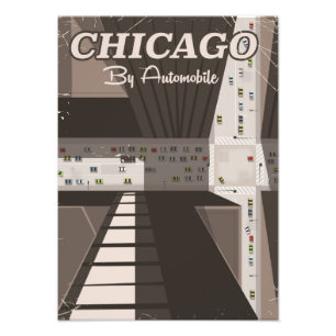 Chicagostads reseaffisch fototryck