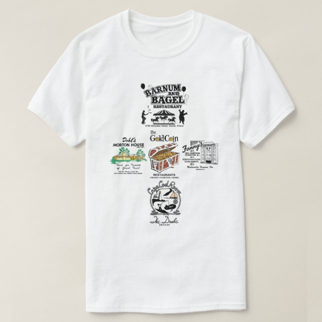 ChicagoTopic Design 5-Restaurants T Shirt (Design framsida)