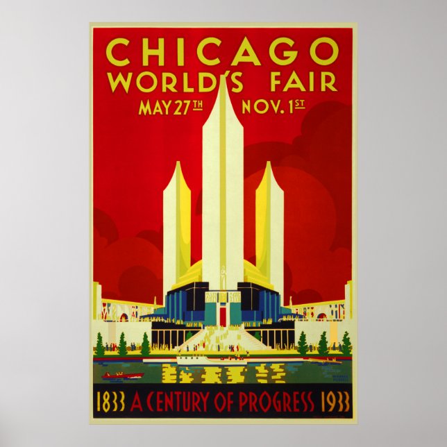 Chicagovärldens rättvisa århundrade av framstegsut poster (Framsidan)