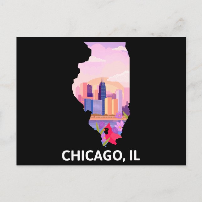 Chicagovykort Vykort (Framsida)