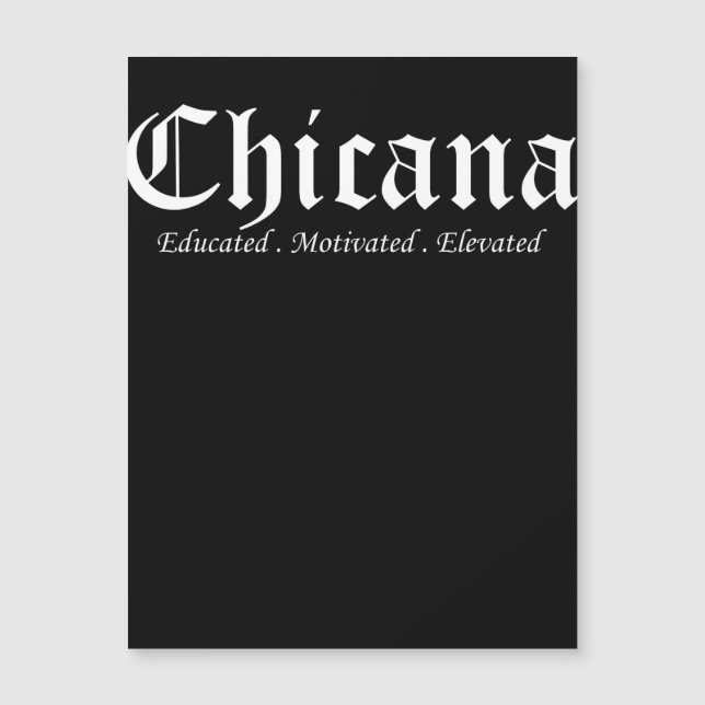 Chicana Educated Latina Gradua Magnetisk Inbjudningskort (Framsida)