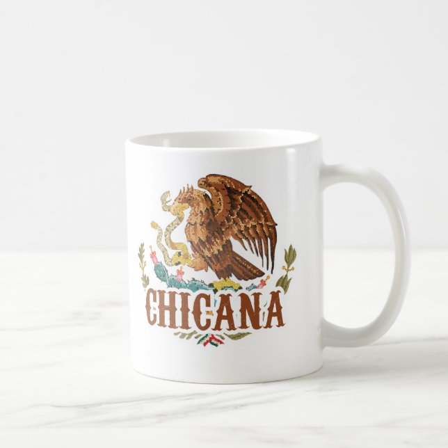 Chicana Mexico vapensköld Kaffemugg (Höger)