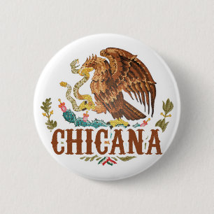 Chicana Mexico vapensköld Knapp