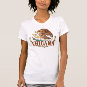 Chicana Mexico vapensköld T-shirt