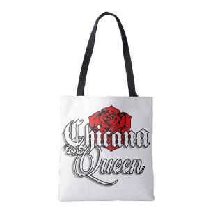 Chicana Queen Red Rose shoppingväska Tygkasse