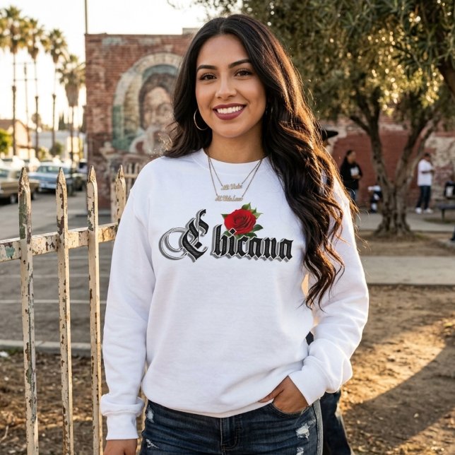 Chicana Red Rose T Shirt (Skapare uppladdad)