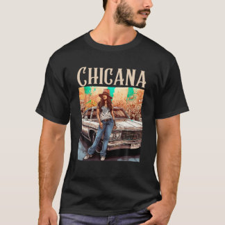 Chicana Stil Lowrider Clothes Women Mexican Ameri T Shirt