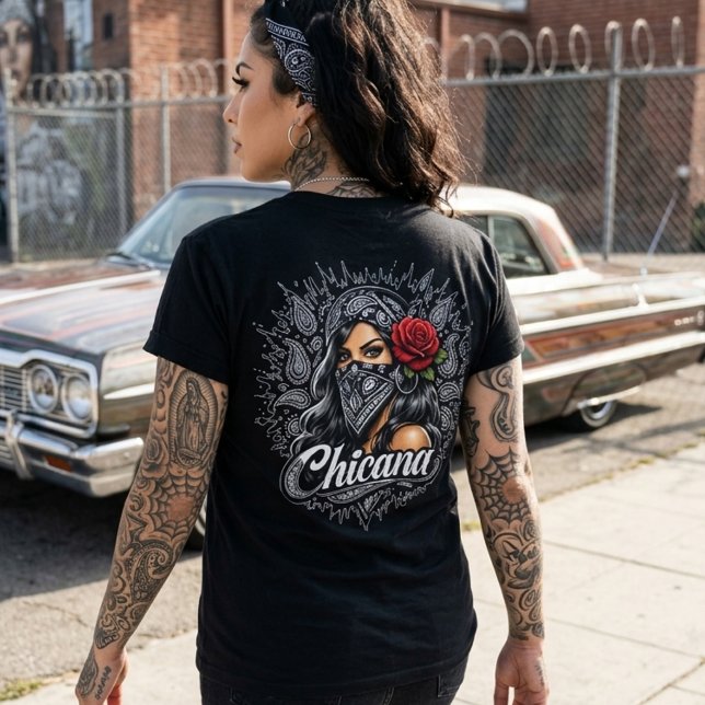 Chicana-utskrift T Shirt (Chicana Print T-Shirt
)