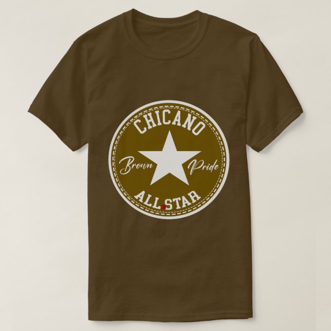 Chicano all star Brown Pride shirt tshirt T Shirt (Design framsida)
