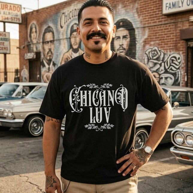 Chicano älskar svarta t shirt (Chicano love T-Shirt)