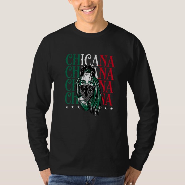 Chicano and chicana for Chicana Premium T Shirt (Framsida)
