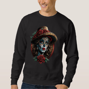 Chicano Chicana La Raza Barrio Tattoo Art Död 1 Lång Ärmad Tröja