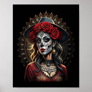 Chicano Chicana La Raza Barrio Tattoo Art Död_1 Poster