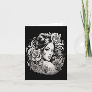 Chicano Chicana La Raza Barrio Tattoo Art Död_2 Kort