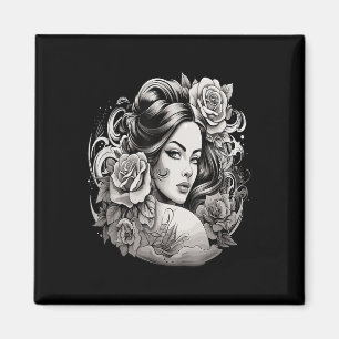 Chicano Chicana La Raza Barrio Tattoo Art Död_2 Magnet
