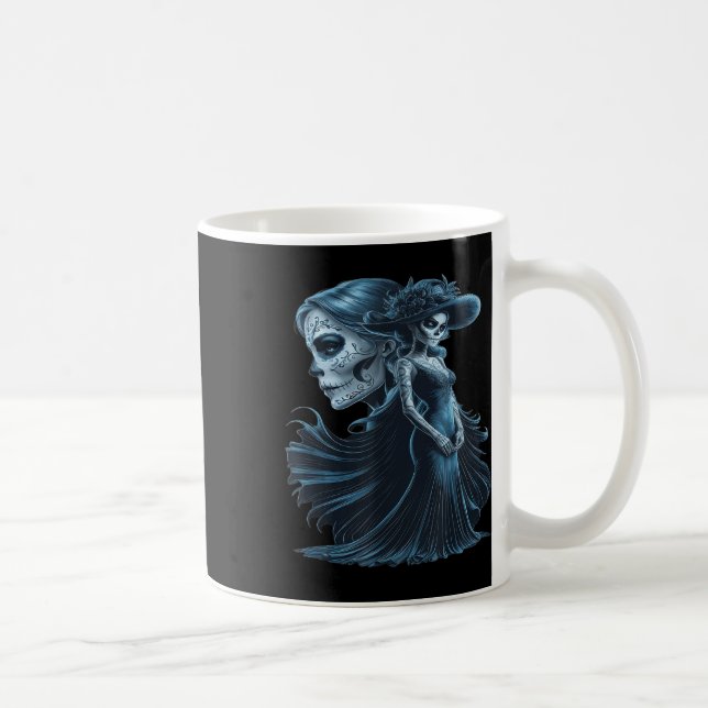 Chicano Chicana La Raza Barrio Tattoo Art Död_3 Kaffemugg (Höger)