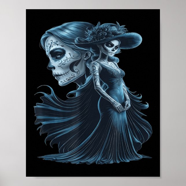 Chicano Chicana La Raza Barrio Tattoo Art Död_3 Poster (Framsidan)