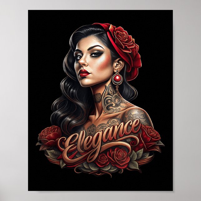 Chicano Chicana La Raza Barrio Tattoo Art Död_5 Poster (Framsidan)