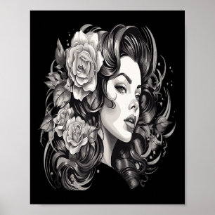 Chicano Chicana La Raza Barrio Tattoo Art Död_6 Poster