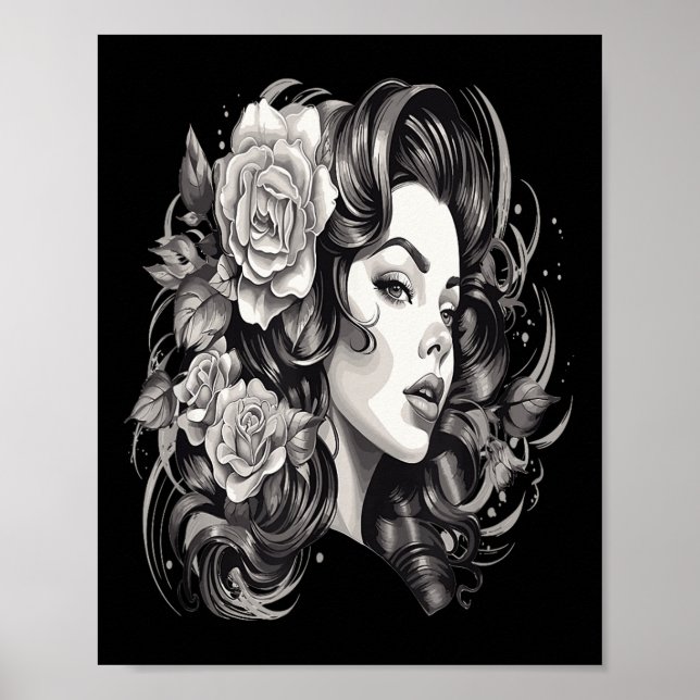 Chicano Chicana La Raza Barrio Tattoo Art Död_6 Poster (Framsidan)