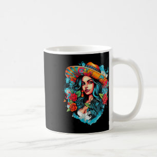 Chicano Chicana La Raza Barrio Tattoo Art Död_7 Kaffemugg