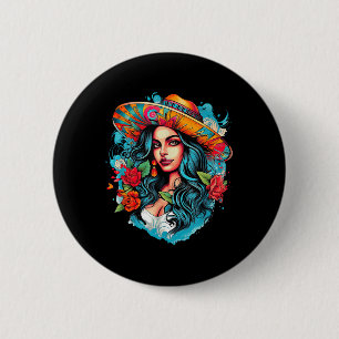 Chicano Chicana La Raza Barrio Tattoo Art Död_7 Knapp