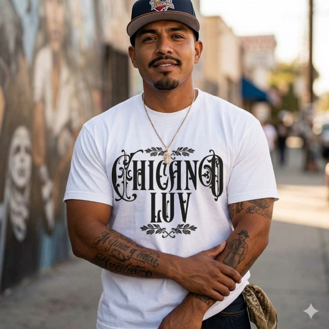 Chicano-kärlek med eget namn t shirt (Chicano love personalized with Name T-Shirt)