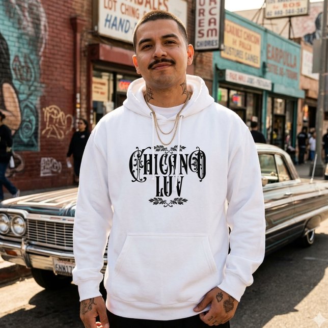 Chicano kärlek tröja med huva hoodie (Chicano love pullover hoodie)