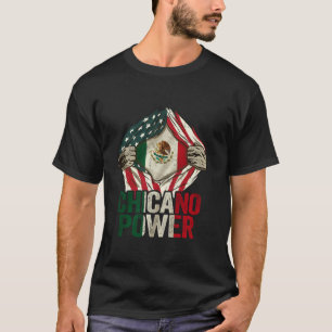 Chicano Shirt Funny USA flagga Mexican Flagga Chic T