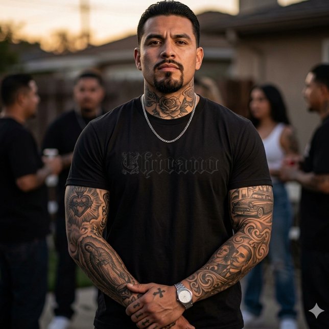 Chicano T-shirt (Chicano Text Tshirt)
