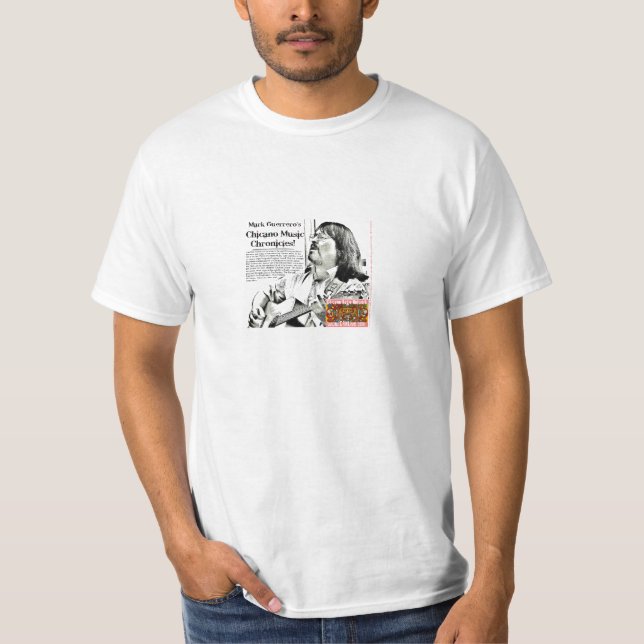 Chicanomusik skriva en krönika över T-TRÖJA T-shirt (Framsida)