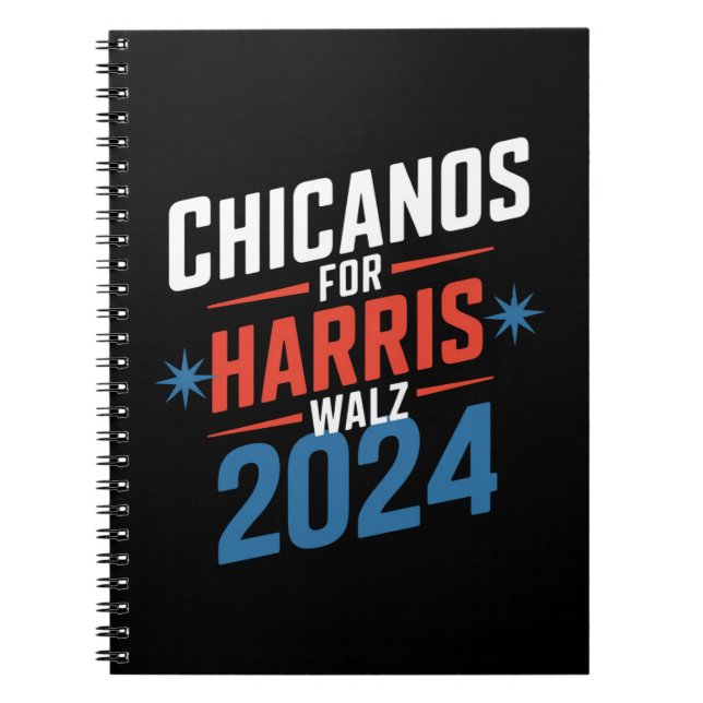 Chicanos för Harris Walz 2024 President  Anteckningsbok (Framsidan)