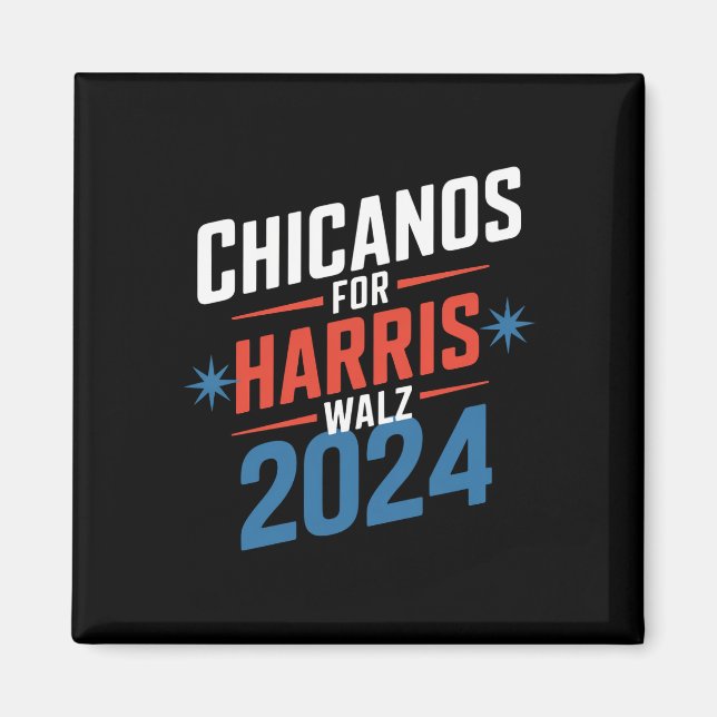 Chicanos för Harris Walz 2024 President  Magnet (Framsidan)