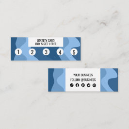 Chicen Blåvågsformer, handgjorda Social-ikoner Lojalitetskort