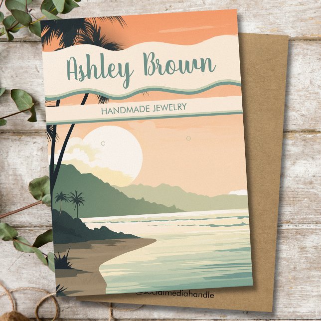 Chicen Boho Beach Terracotta Earring Jewelry Visni Visitkort (Skapare uppladdad)