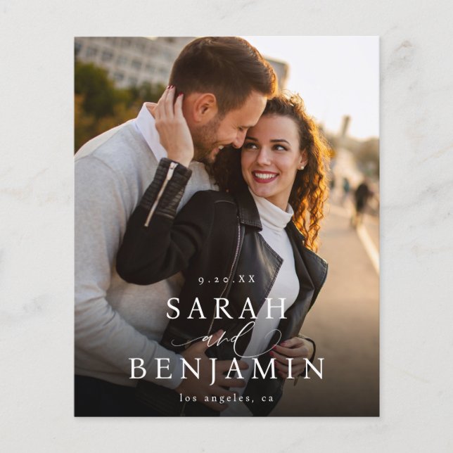 Chicen Budget Modern M Photo Lodrät Spara datum Flygblad (Framsidan)