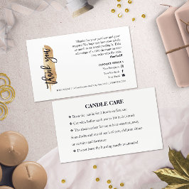 Chicen Candle Care Guld Gliter - tackkort Visitkort