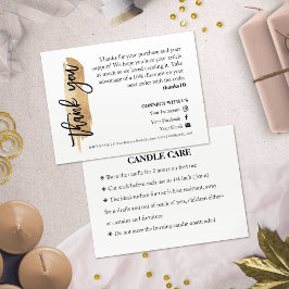 Chicen Candle Care Guld Gliter - tackkort Visitkort