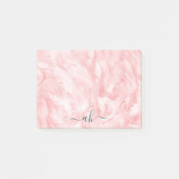 Chicen Coral rosa Feather Struktur Post-it Block