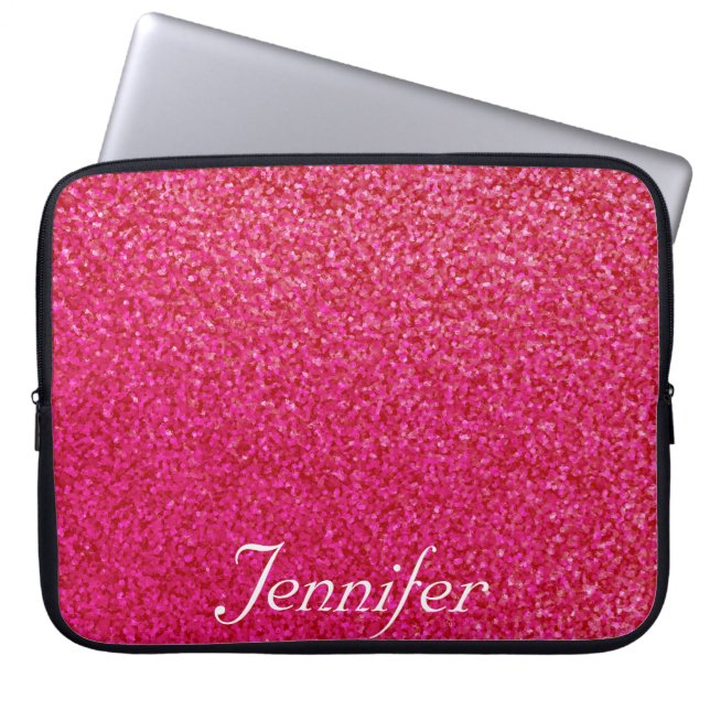 chicen elegant utskrift glitter PERSONLIG shock ro Laptop Fodral (Framsidan)