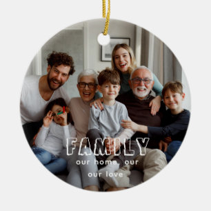 Chicen Family Script Collage Julgransprydnad Keramik
