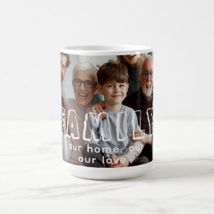 Chicen Family Script Collage Kaffemugg