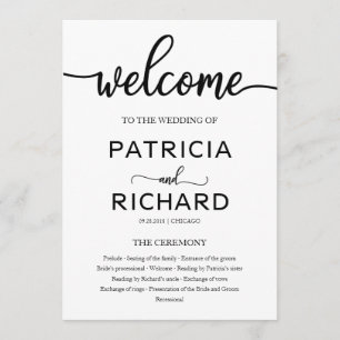 Chicen för bröllop-Ceremonismens serviceprogram Program