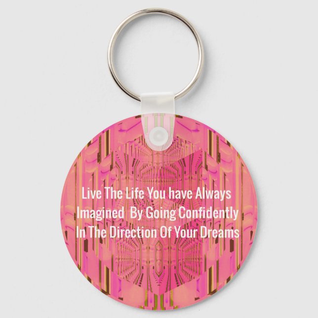 Chicen för positiv uppmuntran till abstrakt i Färg Nyckelring (Framsida)