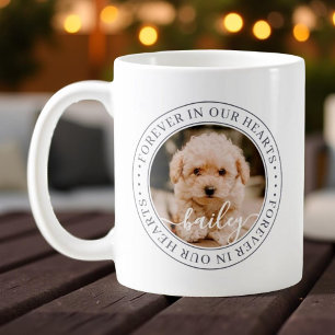 Chicen Foto på Pet Memorial Forever Hearts Elegant Kaffemugg