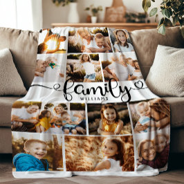 Chicen Fotokollage i Modern Family Script Hearts P Fleecefilt