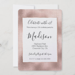 Chicen Glam  Rosa ros-Guld Inbjudningar